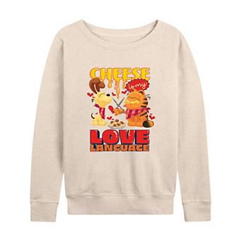 Women's The Garfield Movie Love Language French Terry Long Sleeve Tee