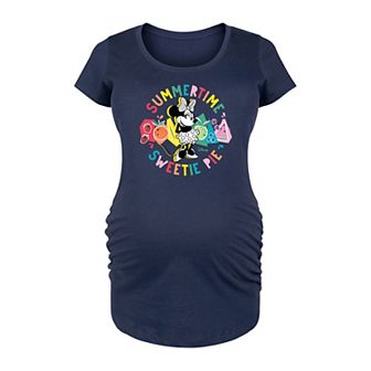 Disney's Minnie Mouse Maternity Summertime Sweetie Pie Graphic Tee