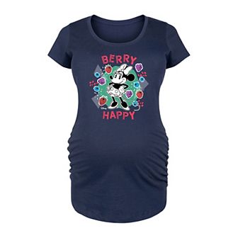 Disney's Minnie Mouse Maternity Berry Happy Graphic Tee