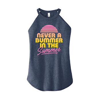 Juniors' Never A Bummer In The Summer High Neck Tank Top