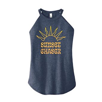 Juniors' Sunset Chaser High Neck Tank Top