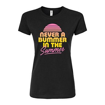 Juniors' Never A Bummer In The Summer Graphic Tee