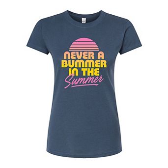 Juniors' Never A Bummer In The Summer Graphic Tee
