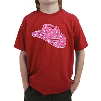 Cowgirl Hat - Boy's Word Art T-shirt