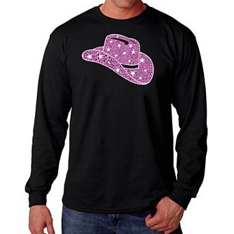 Cowgirl Hat - Men's Word Art Long Sleeve T-shirt