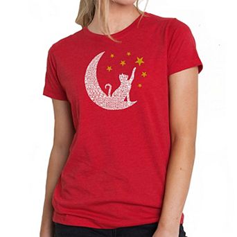 Cat Moon - Women's Premium Blend Word Art T-shirt