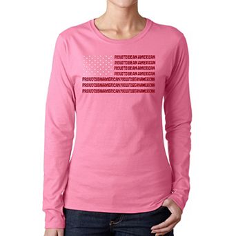 Proud To Be An American - Women's Word Art Long Sleeve T-shirt