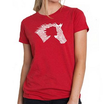 Girl Horse - Women's Premium Blend Word Art T-shirt