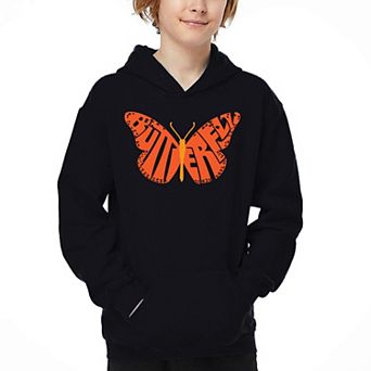 Butterfly - Boy's Word Art Hooded Sweatshirt