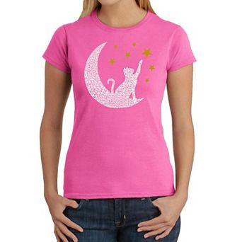 Cat Moon - Women's Word Art T-shirt