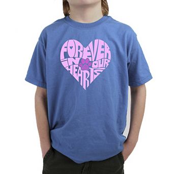 Forever In Our Hearts - Boy's Word Art T-shirt