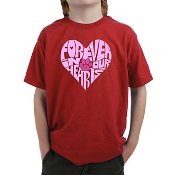 Forever In Our Hearts - Boy's Word Art T-shirt