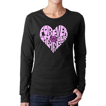 Forever In Our Hearts - Women's Word Art Long Sleeve T-shirt