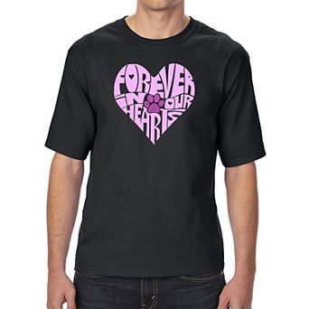 Forever In Our Hearts - Men's Tall And Long Word Art T-shirt