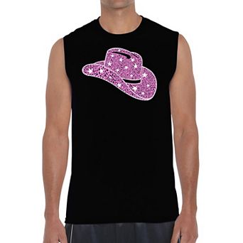Cowgirl Hat - Men's Word Art Sleeveless T-shirt
