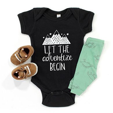 Let The Adventure Begin Mountains Baby Bodysuit