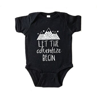 Let The Adventure Begin Mountains Baby Bodysuit