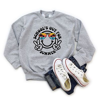 School's Out Smiley Face Youth Graphic Sweatshirt