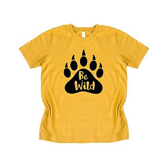 Be Wild Bear Paw Youth Short Sleeve Graphic Tee