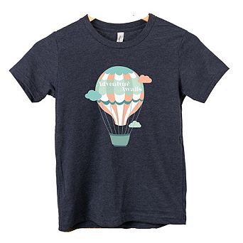 Adventure Awaits Clouds Youth Short Sleeve Graphic Tee