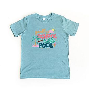 Goodbye School Hello Pool Youth Short Sleeve Graphic Tee