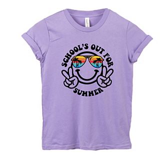 School's Out Smiley Face Youth Short Sleeve Graphic Tee