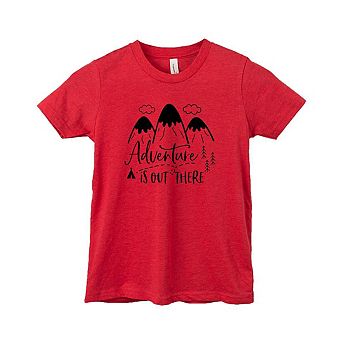 Adventure Is Out There Mountain Trail Youth Short Sleeve Graphic Tee