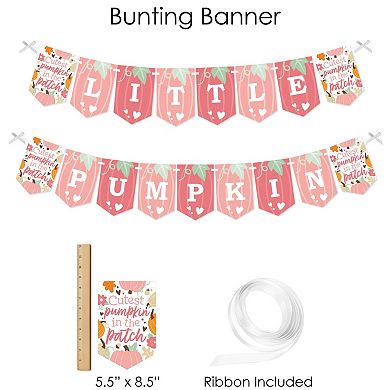 Big Dot Of Happiness Girl Little Pumpkin - Birthday Or Baby Shower - Decor Kit Fundle Bundle