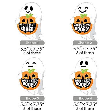 Big Dot Of Happiness You've Been Booed - Decor Diy Ghost Halloween Party Essentials - 20 Ct