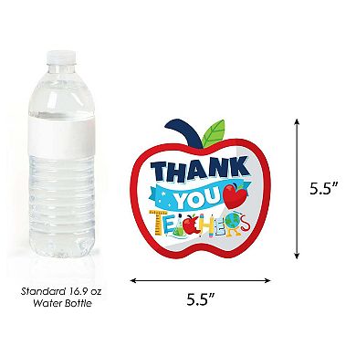 Big Dot Of Happiness Thank You Teachers - Decor Diy Teacher Appreciation Essentials - 20 Ct