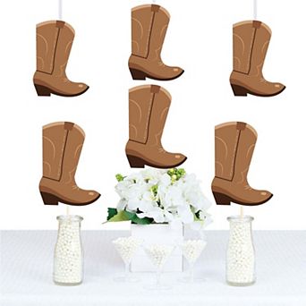 Big Dot Of Happiness Western Hoedown - Cowboy Boot Decorations Diy Party Essentials - 20 ct