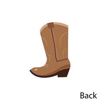 Big Dot Of Happiness Western Hoedown - Cowboy Boot Decorations Diy Party Essentials - 20 Ct