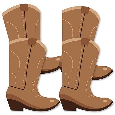 Big Dot Of Happiness Western Hoedown - Cowboy Boot Decorations Diy Party Essentials - 20 Ct