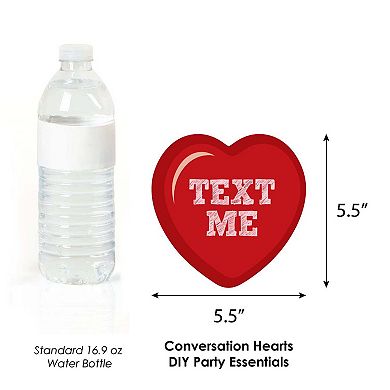 Big Dot Of Happiness Conversation Hearts - Heart Decor Valentine's Day Party Essentials 20 Ct