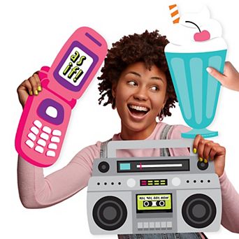 Big Dot Of Happiness Through The Decades - 50s, 60s, 70s, 80s, 90s Party Large Photo Props - 3 pc