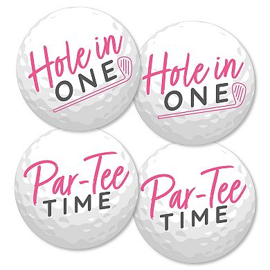 Big Dot Of Happiness Golf Girl Golf Ball Diy Pink Birthday Or Baby Shower Essentials 20 Ct