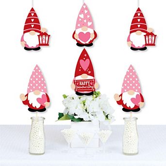 Big Dot Of Happiness Valentine Gnomes - Decor Diy Valentine’s Day Party Essentials - 20 ct