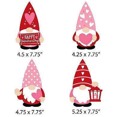 Big Dot Of Happiness Valentine Gnomes - Decor Diy Valentine’s Day Party Essentials - 20 Ct