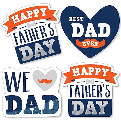 Big Dot Of Happiness Happy Father's Day - Decor Diy We Love Dad Party Essentials - Set Of 20
