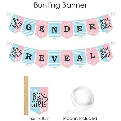 Big Dot Of Happiness Baby Gender Reveal Team Boy Or Girl Party Banner Decor Kit Fundle Bundle