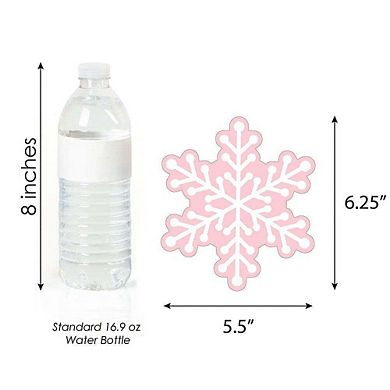 Big Dot Of Happiness Pink Winter Wonderland - Decorations Diy Party Essentials - 20 Ct