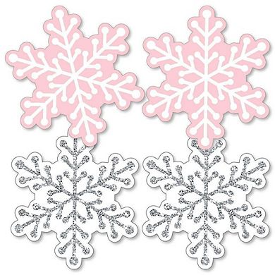 Big Dot Of Happiness Pink Winter Wonderland - Decorations Diy Party Essentials - 20 Ct