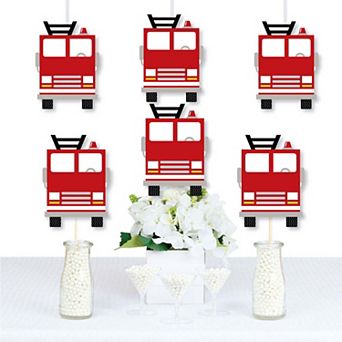 Big Dot Of Happiness Fired Up Fire Truck Decor Baby Shower Or Birthday Party Essentials 20 ct