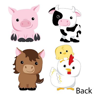 Big Dot Of Happiness Farm Animals - Decor Diy Baby Shower Or Birthday Party Essentials 20 Ct