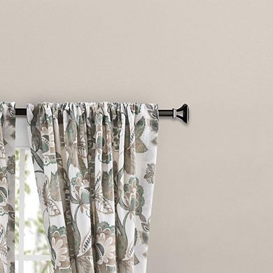 Wynette Lined 3" Rod Pocket Curtain Panel Pair With Tiebacks