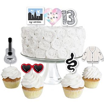 Big Dot Of Happiness In My Party Era - Dessert Cupcake Toppers Clear Treat Picks - Set Of 24