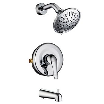 Casainc 1-handle Single Function Round Shower Faucet Valve Included