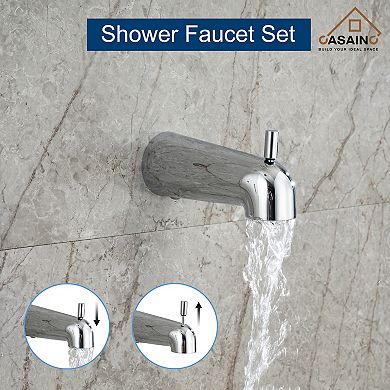 Casainc 1-handle Single Function Round Shower Faucet Valve Included