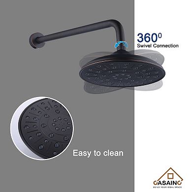 Casainc 1-handle Multi-head Round Shower Faucet Valve Included