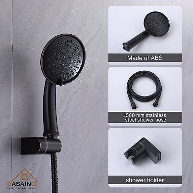 Casainc 1-handle Multi-head Round Shower Faucet Valve Included